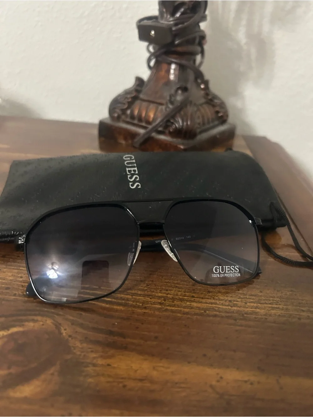 GUESS Aviator Style Sunglasses with Case